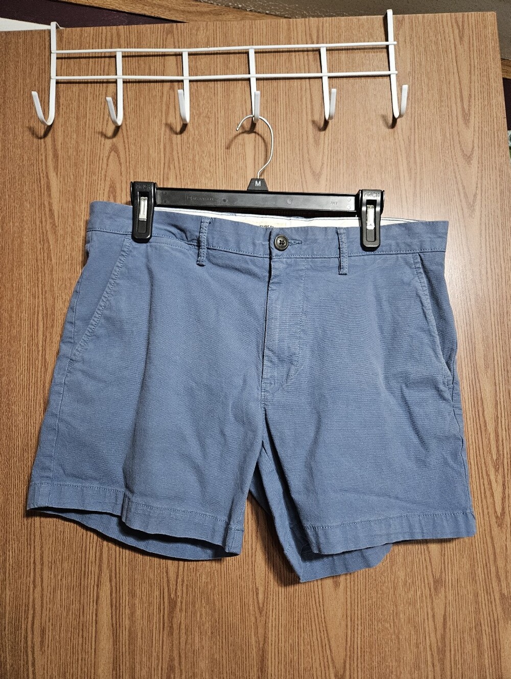 Goodthreads Men's Slim Oxford Short Blue 5" Inseam Flat Front Chino Size 32!